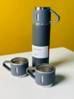 Stainless Steel Vacuum Flask Hot And Cool Water Bottle With Two Cups