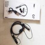 G7 Bluetooth Neckband With Magnetic Headsets- Black Color